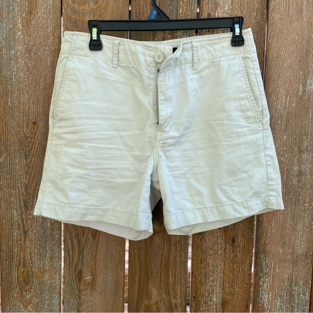 CALVIN KLEIN Women’s Khaki Tan Flat Front Shorts Size  4